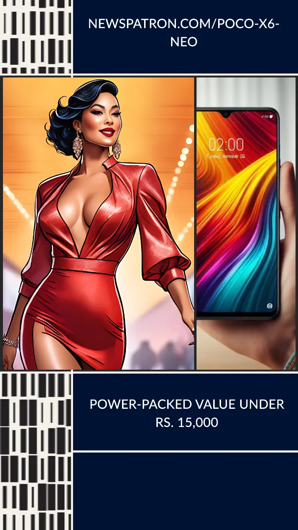 POCO X6 Neo with a vibrant AMOLED display showcasing dynamic colors.