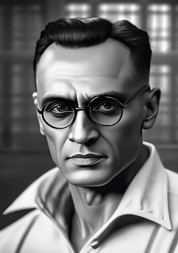 Close-up portrait of Veer Savarkar, a prominent Indian freedom fighter and ideologue.