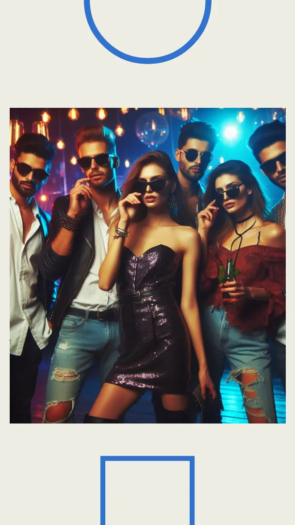 Moto Edge 50 Pro Review: Friends at a club disco