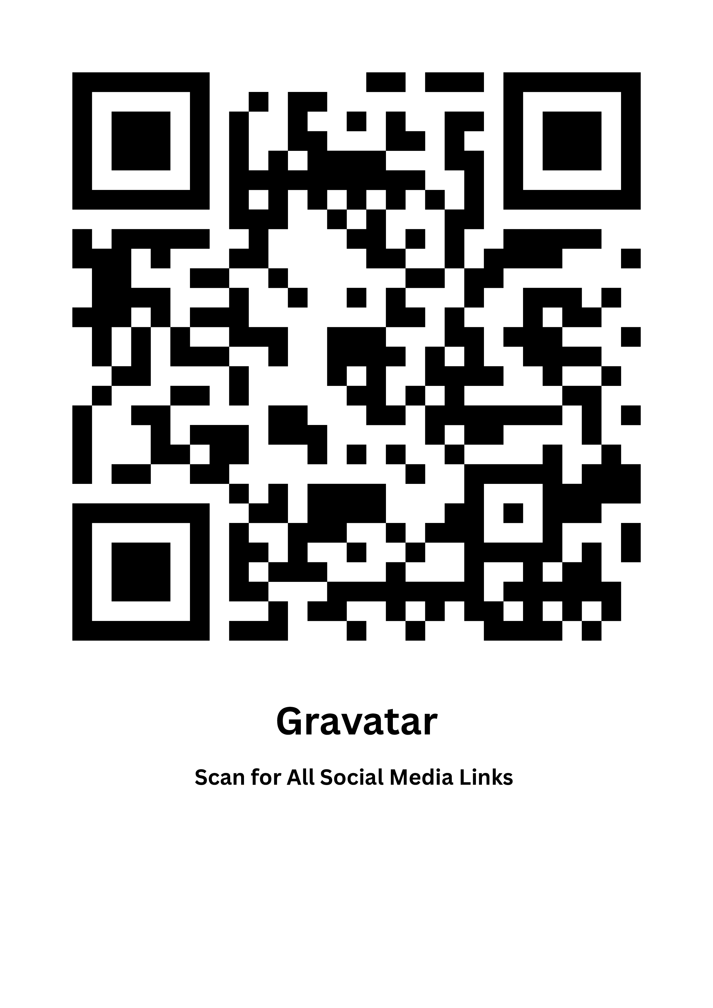 Gravatar QR Code for accessing Newspatron's Gravatar profile with social media links