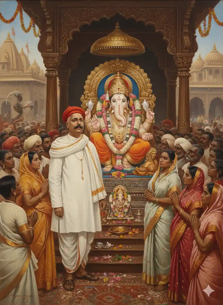 Dagdusheth Halwai Ganpati Tilak first installation 1893: Lokmanya Tilak installs idol