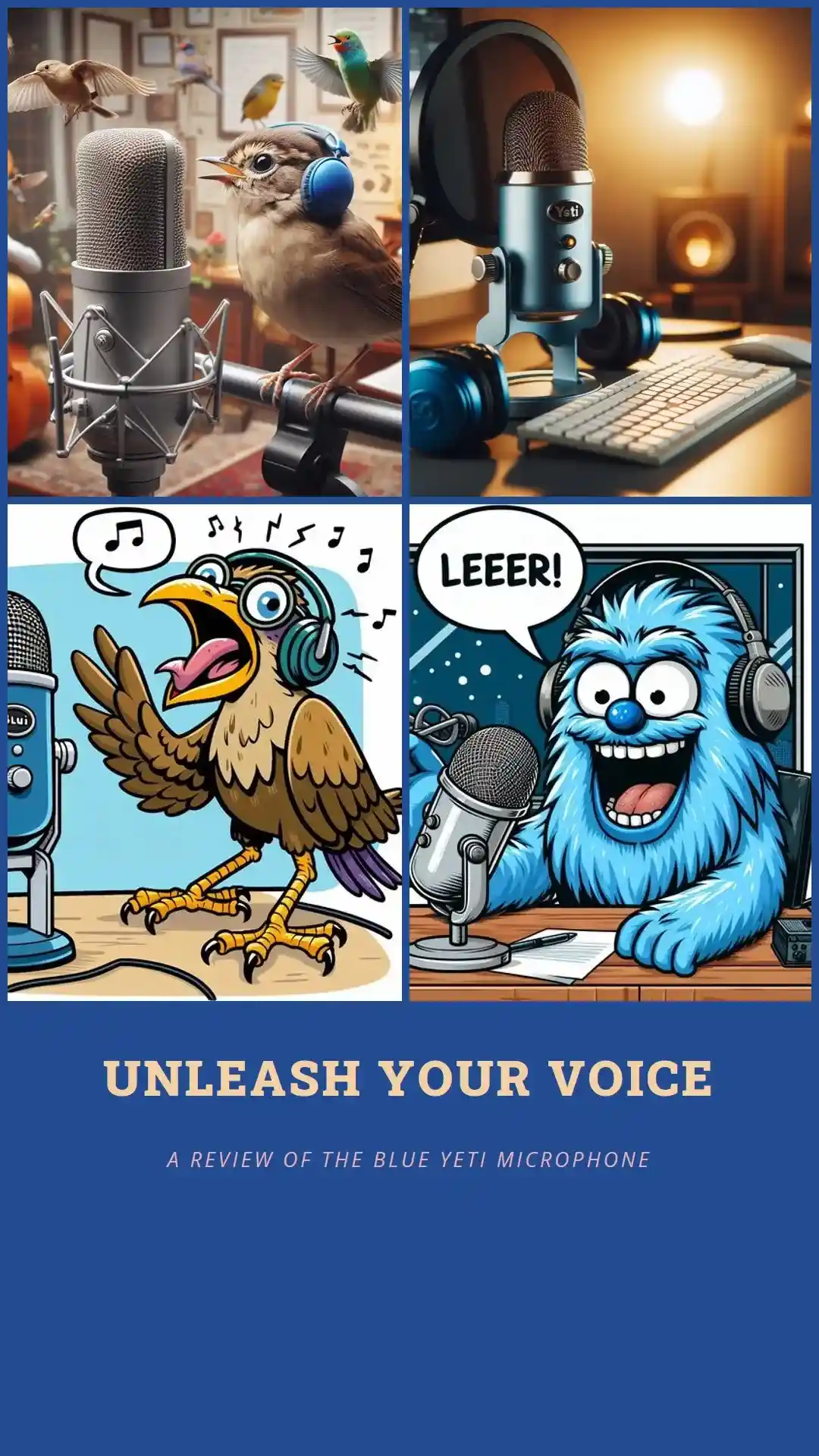 Blue Yeti microphone used for podcasting, streaming, music, and virtual meetings. Blue yeti microphone review