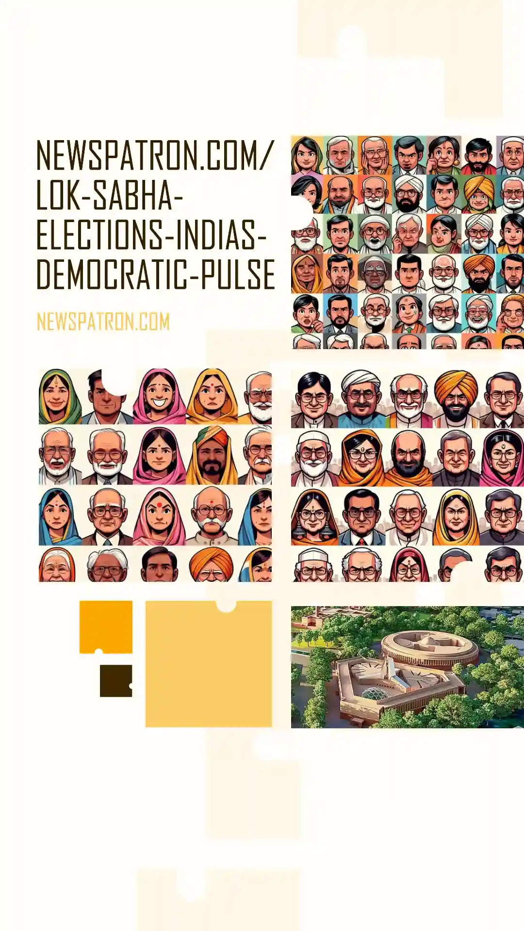 Image depicting key aspects of Lok Sabha elections.