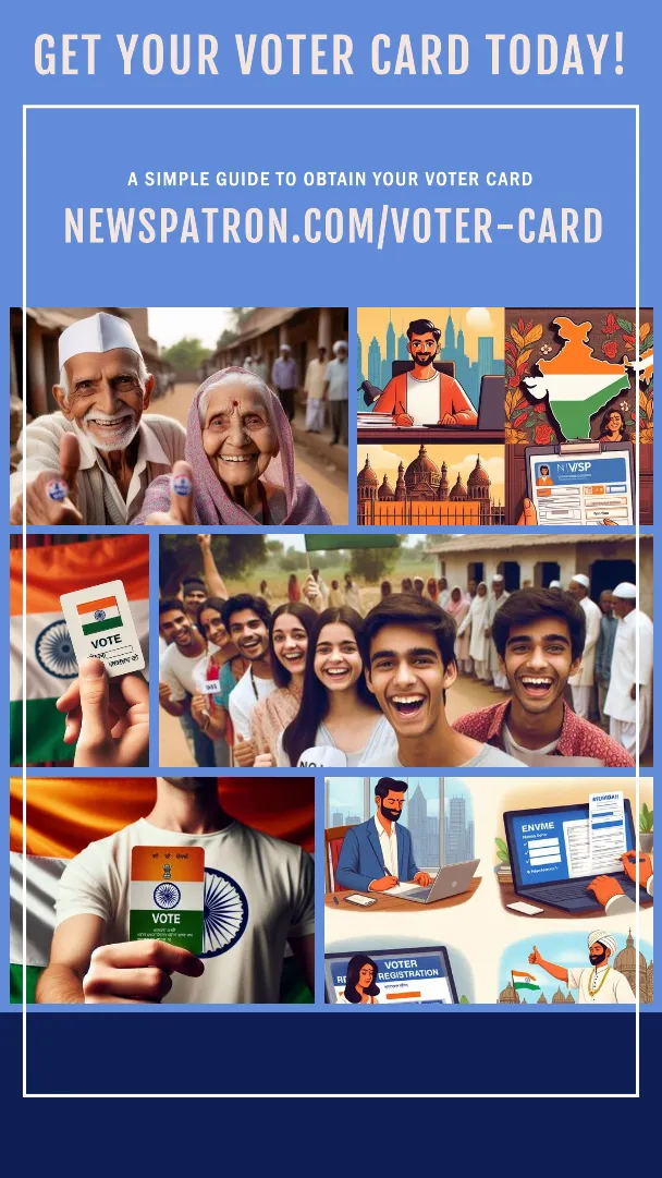 Close-up image of an Indian voter card highlighting key information