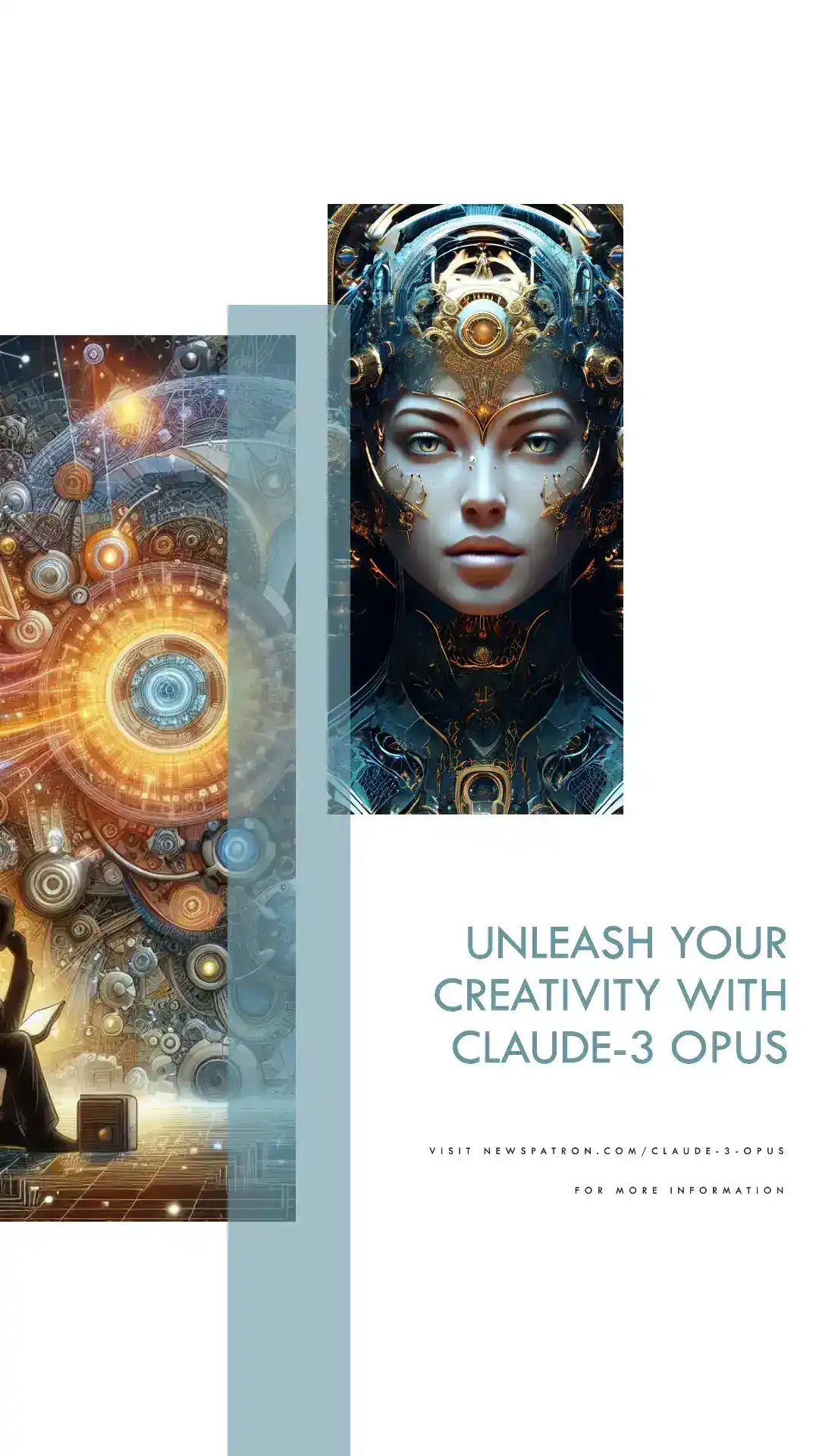 An image representing the AI tool Claude-3 Opus and its applications in web development and storytelling.