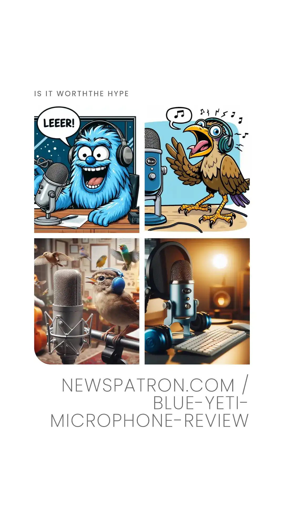 Blue Yeti microphone used for podcasting, streaming, music, and virtual meetings. Blue yeti microphone review