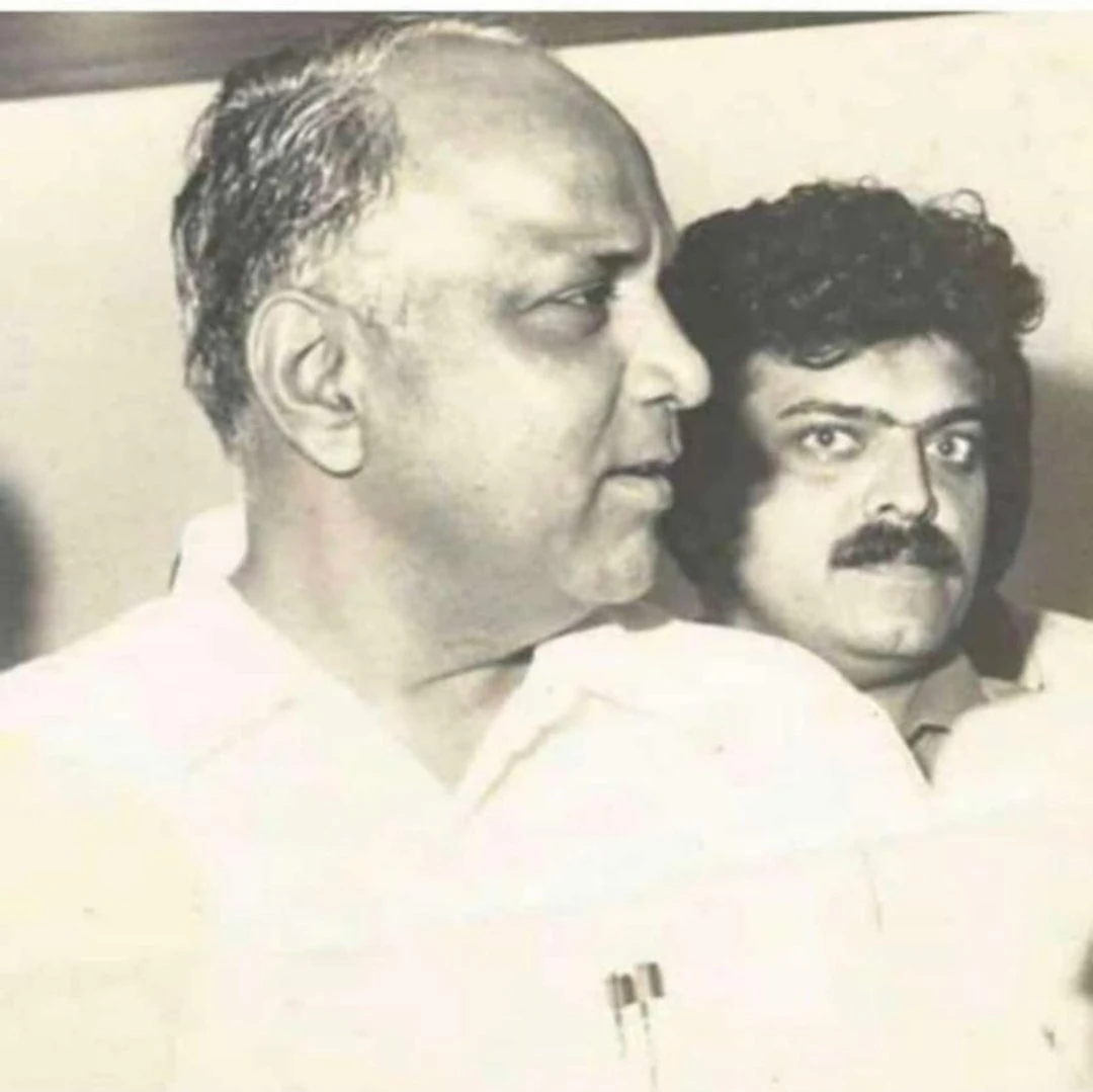 Sharad Pawar in his prime, exuding confidence and dynamism