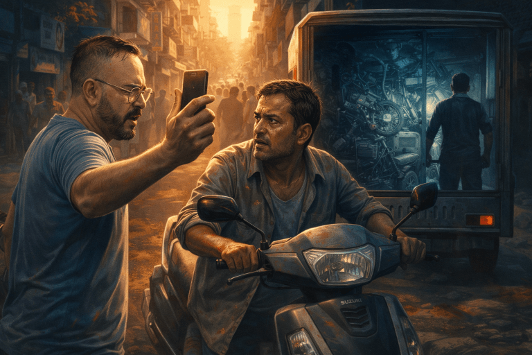 He Was One Minute Away From Losing His Scooter Forever. Then He Looked Out of His Window.