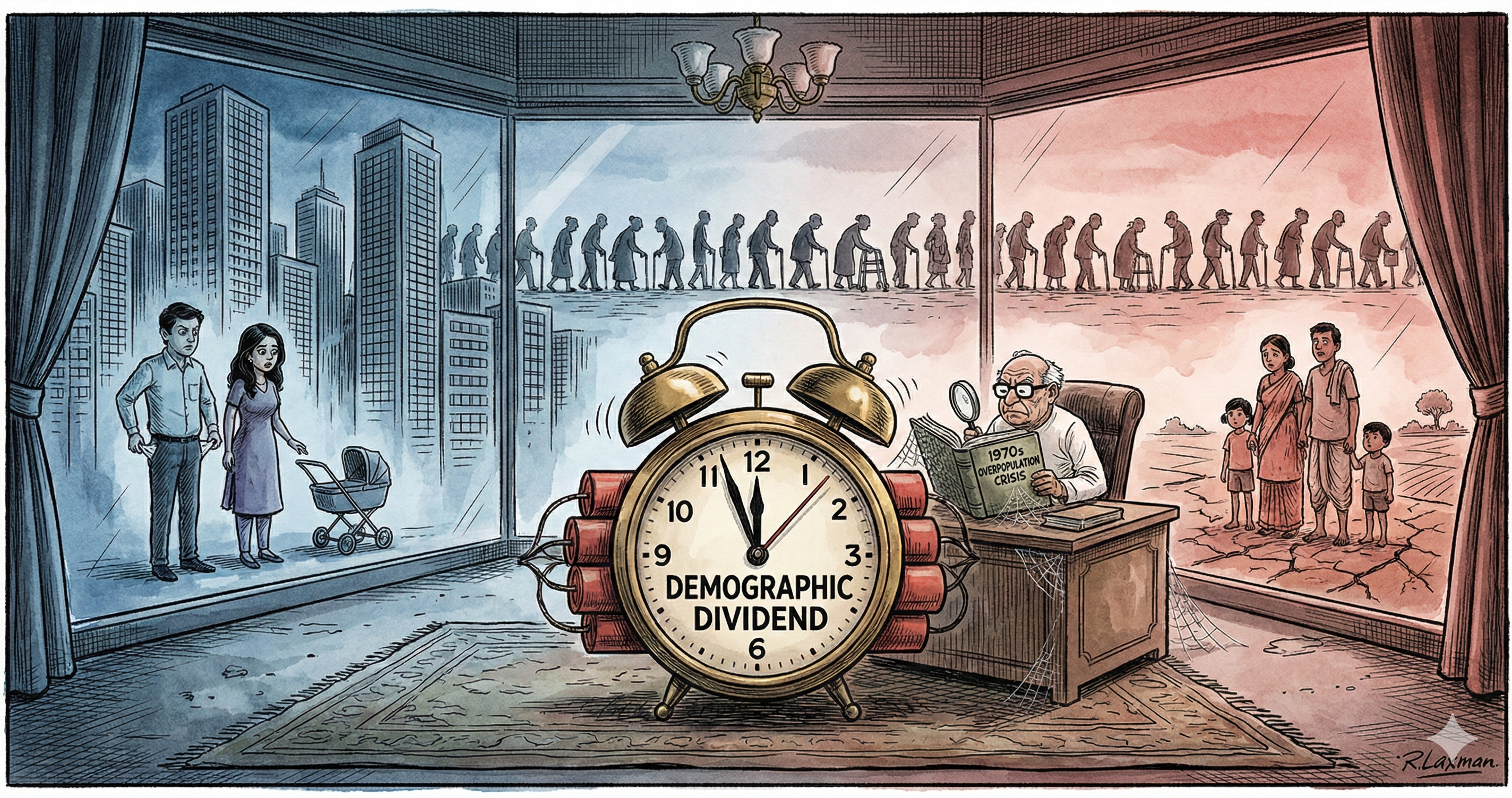 Urban rural divide fertility rates India
