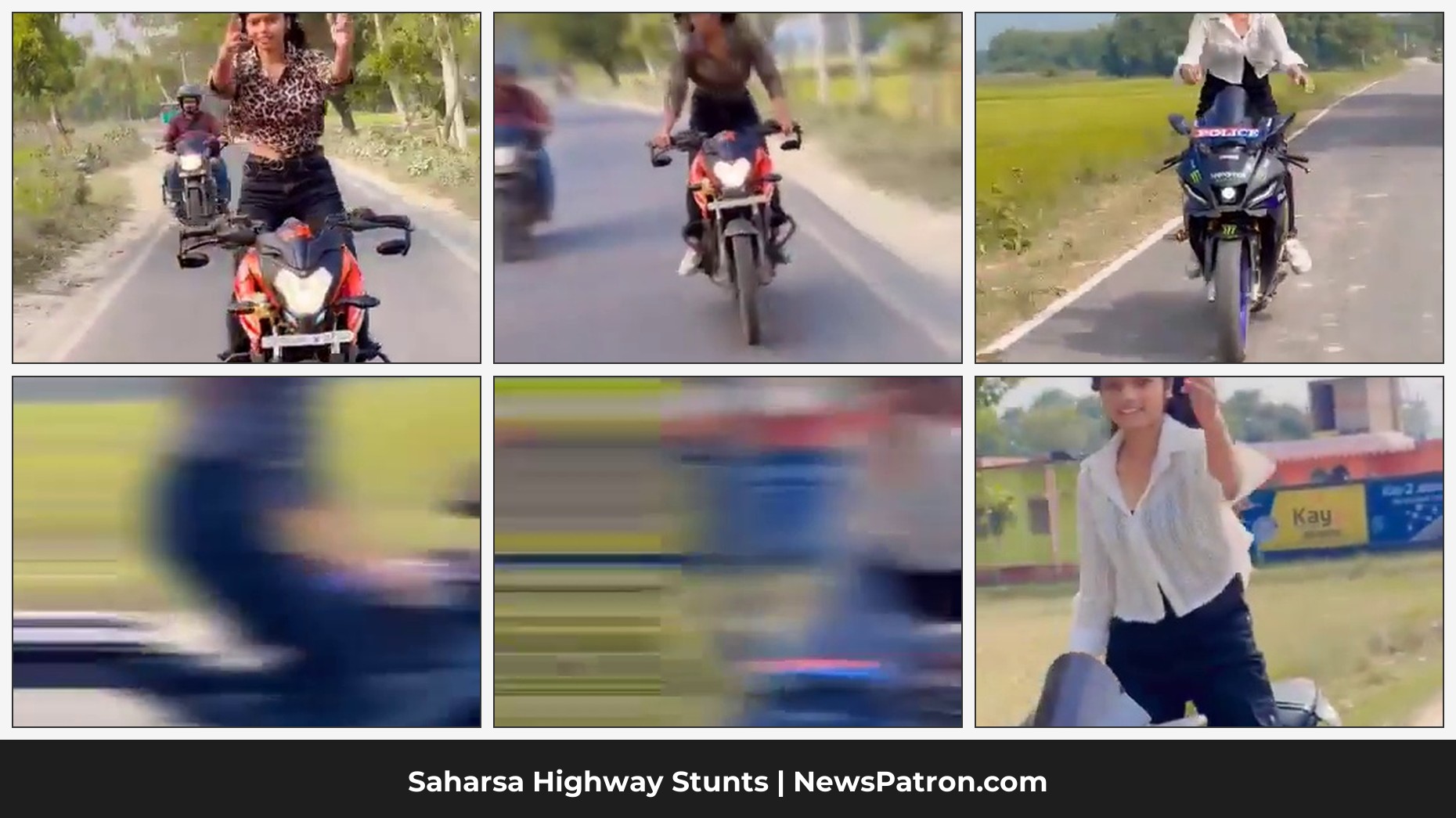 Bihar Instagram reels stunt danger collage