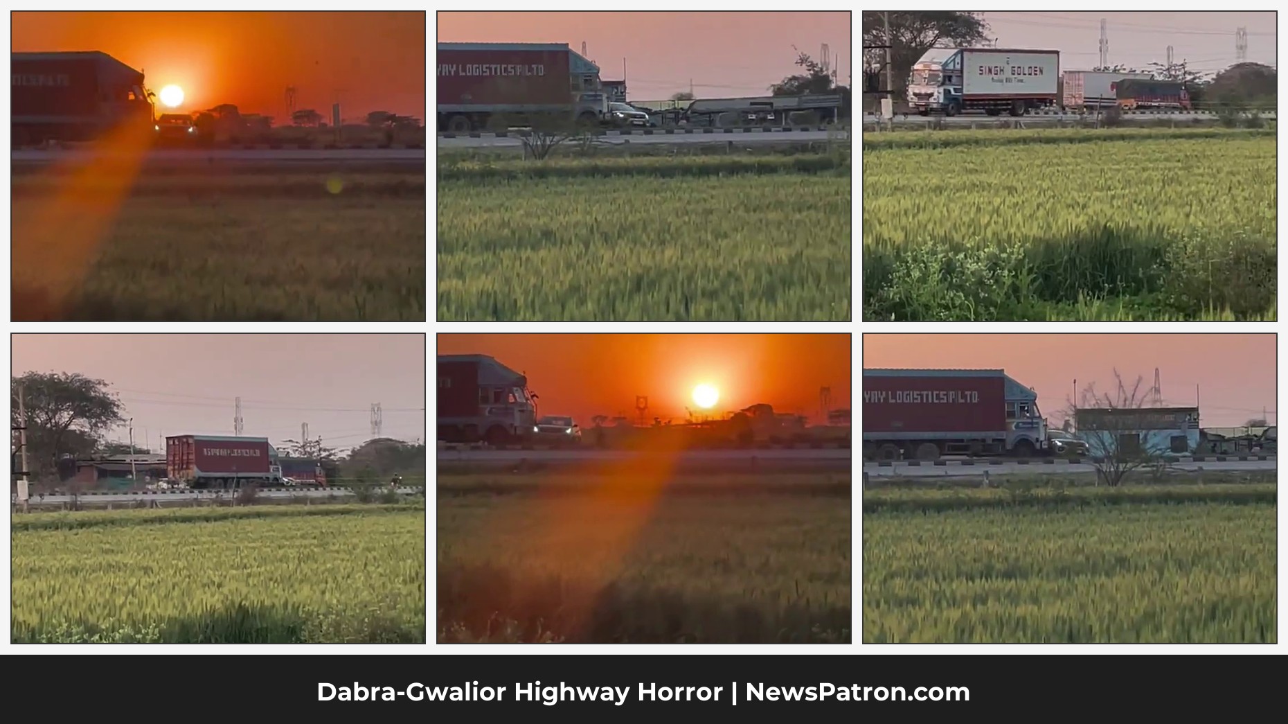 Dabra-Gwalior highway accident screenshots
