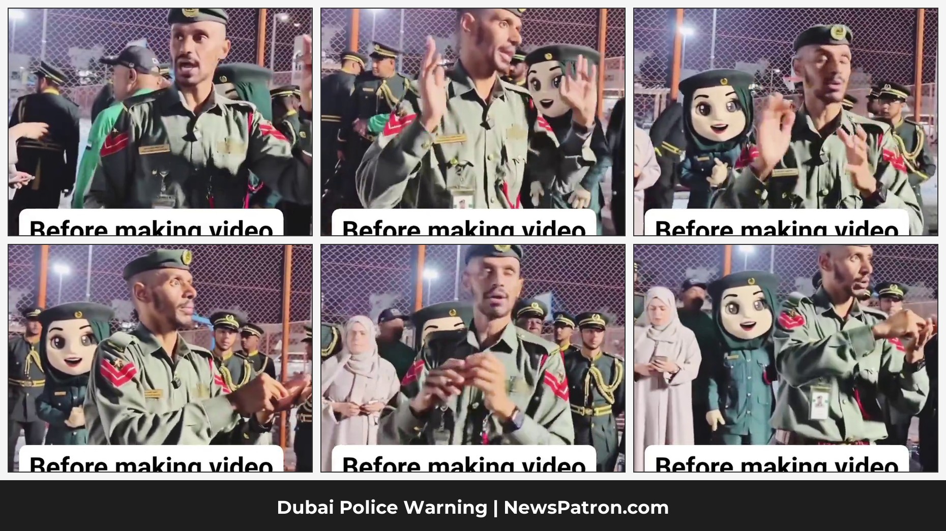 Dubai Negative Videos Social Media Collage