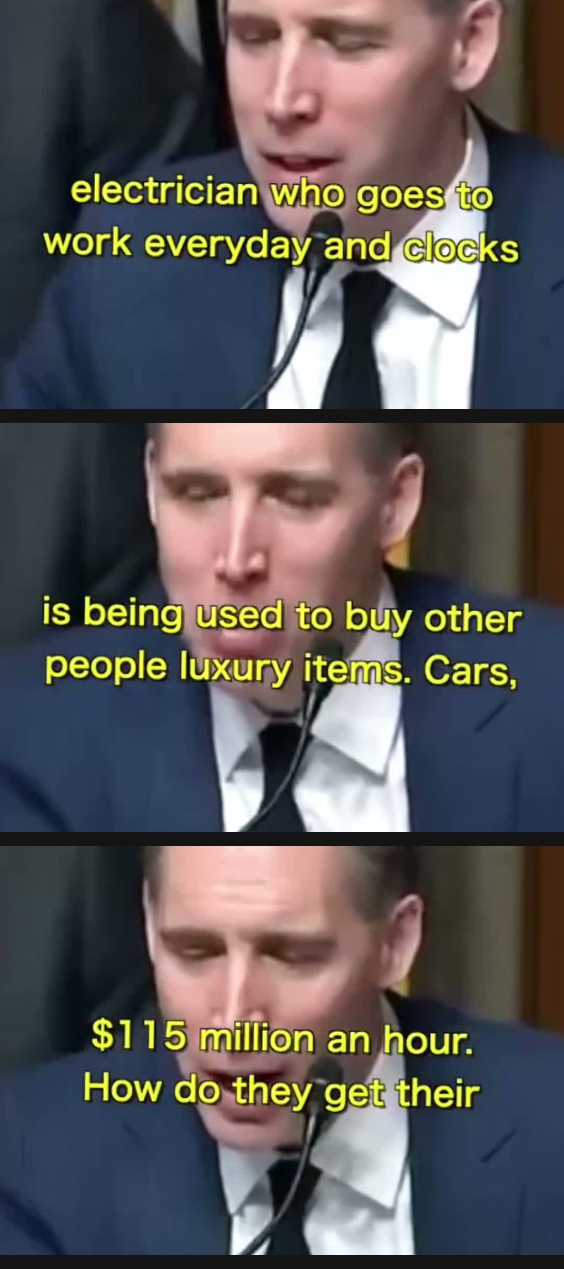 Senate Hearing Testimony Breakdown