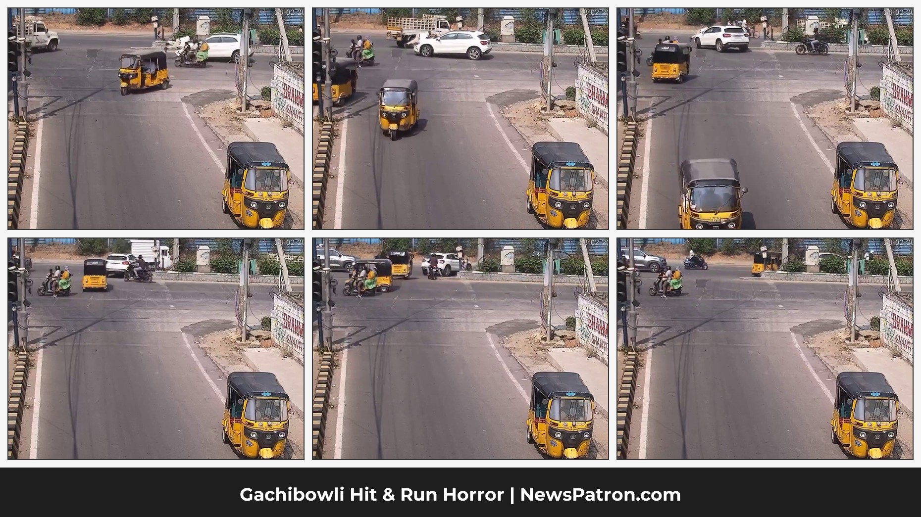 Screenshots of the Gachibowli hit and run incident