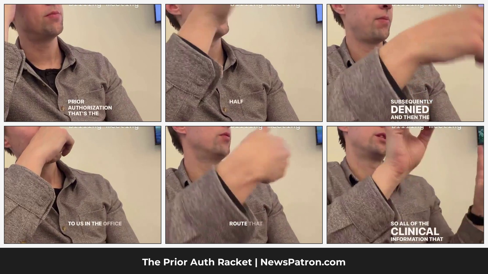 Insurance claim denial racket collage