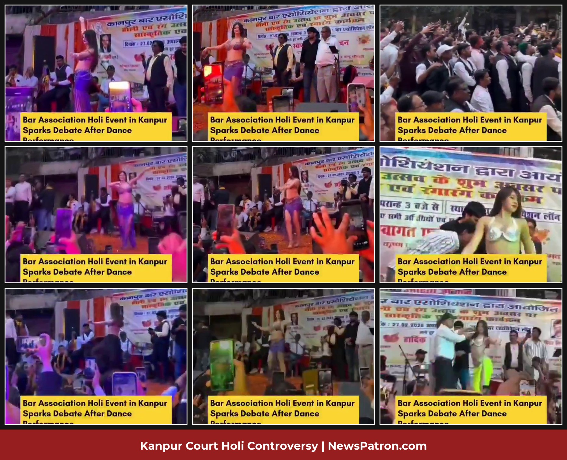 Screenshots of dancers at Kanpur Court