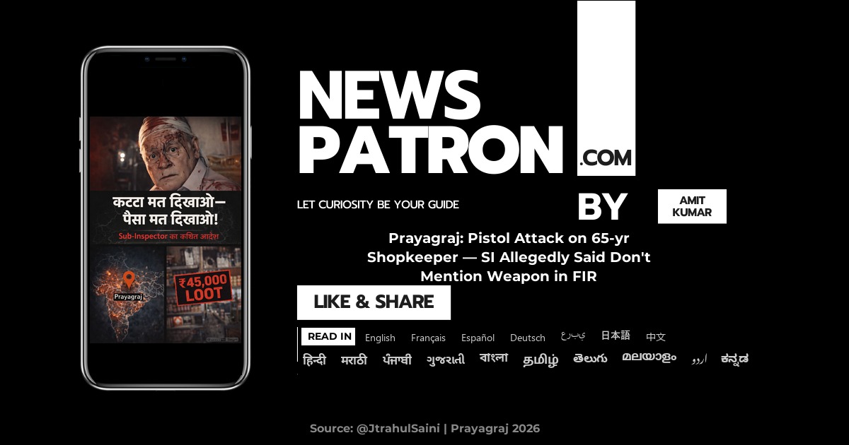 Prayagraj Dholagadh: Goons Smash Elderly Man’s Head with Pistol Butt, Steal Rs 45,000 — Sub-Inspector Allegedly Tells Victim ‘Don’t Mention Pistol or Money in FIR’