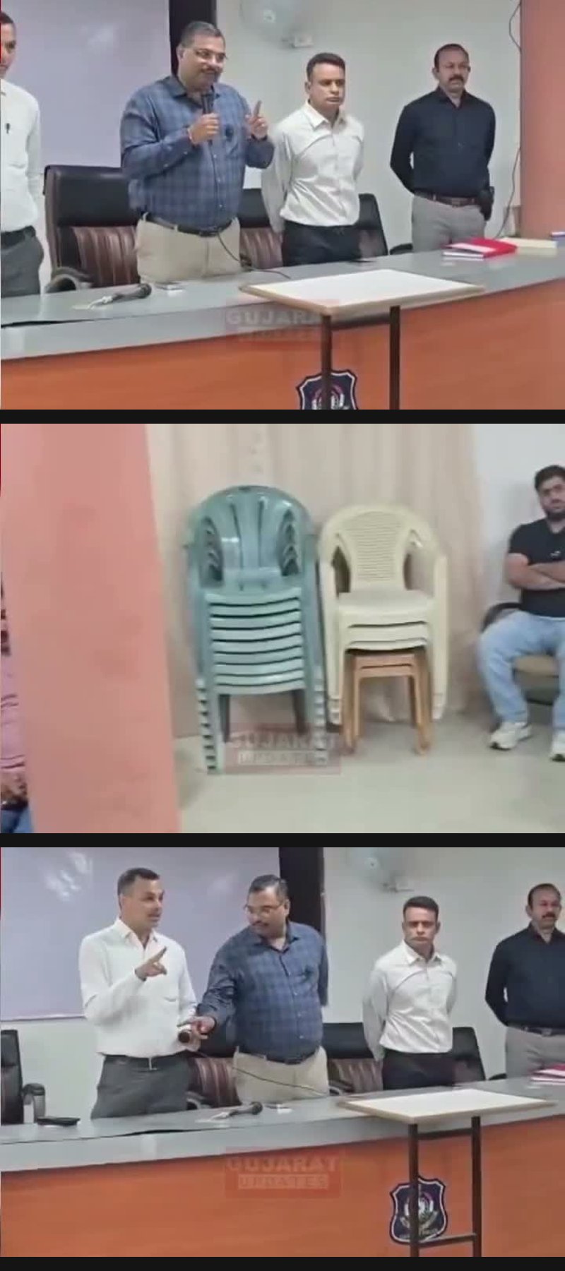 Surat Police Gym Crackdown Vertical Collage