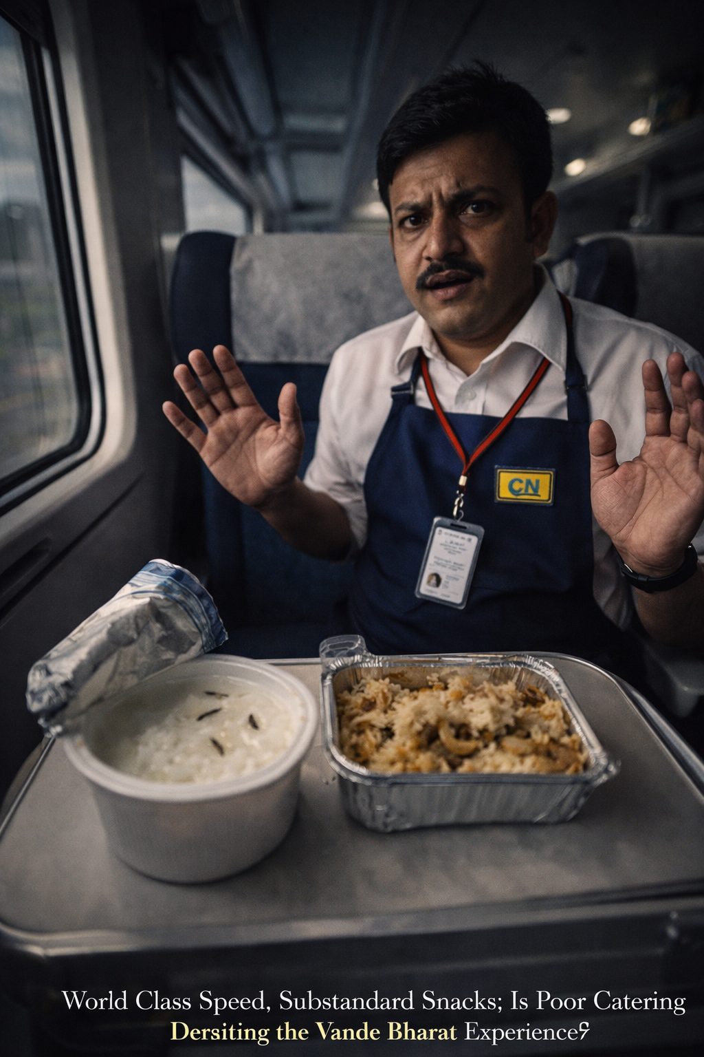 Catering staff defending the contaminated curd