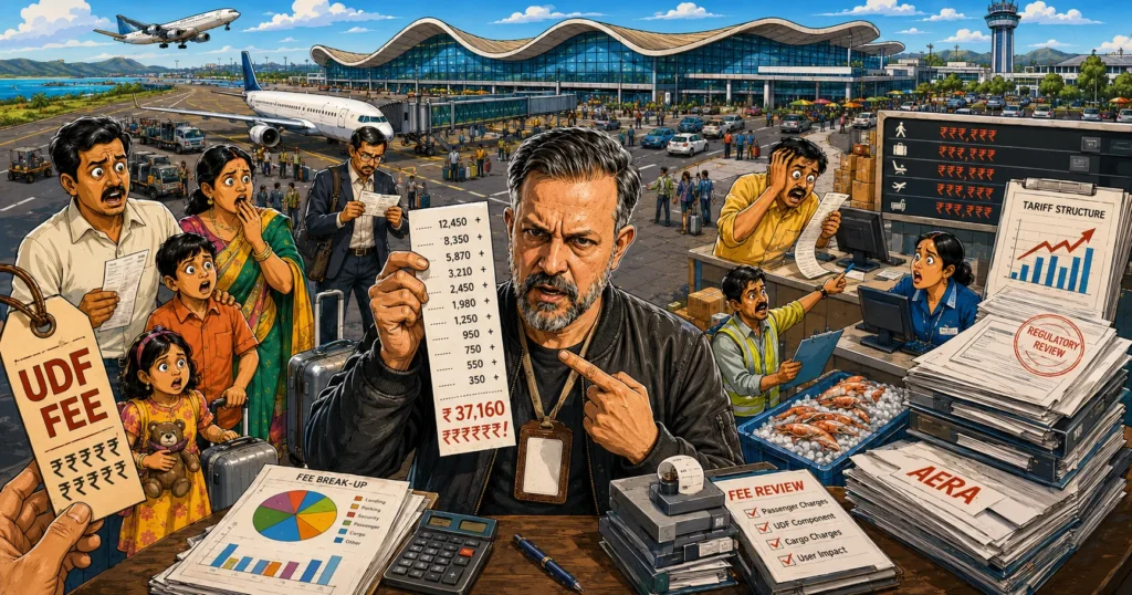 Bhogapuram International Airport new tariff structure and UDF fees illustration for Newspatron