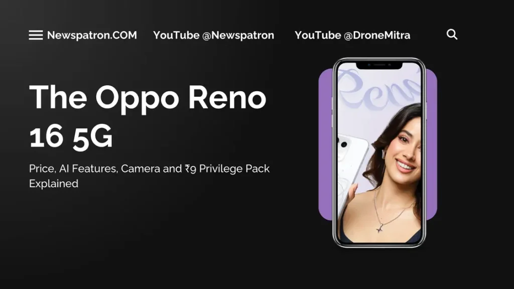 Oppo Reno 16 5G featured image for Newspatron article