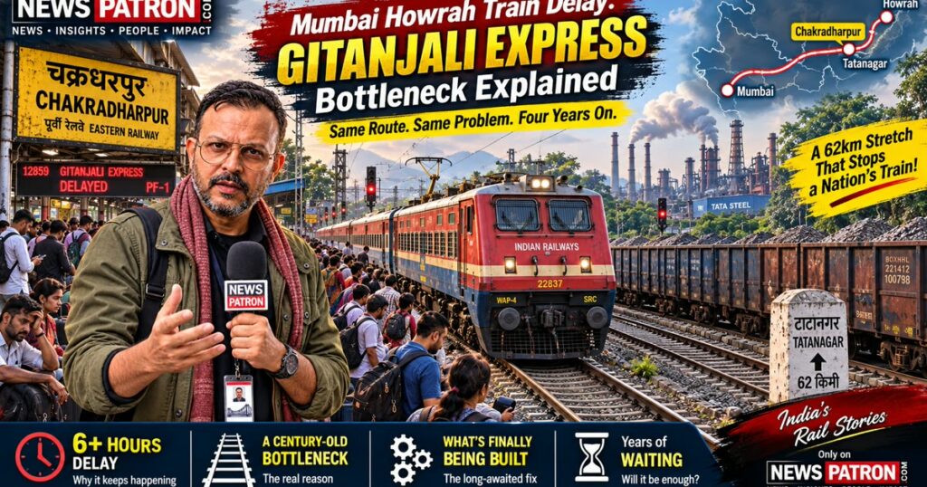 Gitanjali Express on the Mumbai–Howrah railway corridor